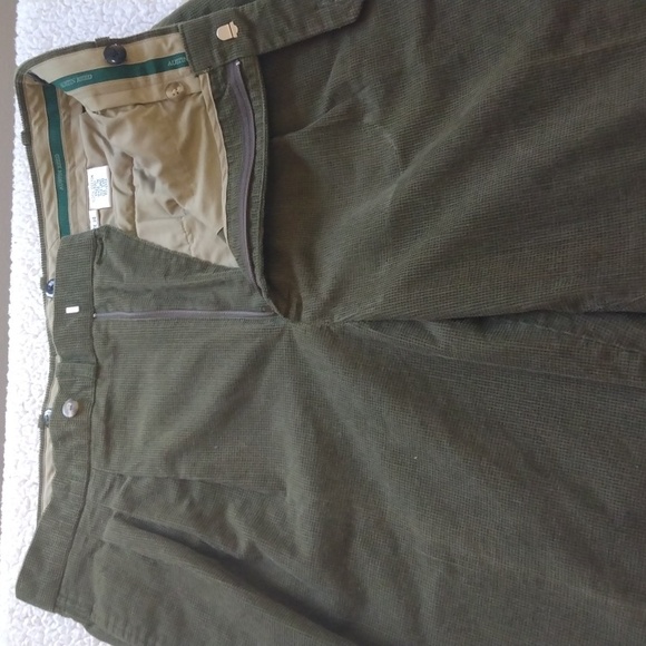 Austin Reed Olive Green Pebbled Cotton Pants 36 - 30.5 - Picture 2 of 16